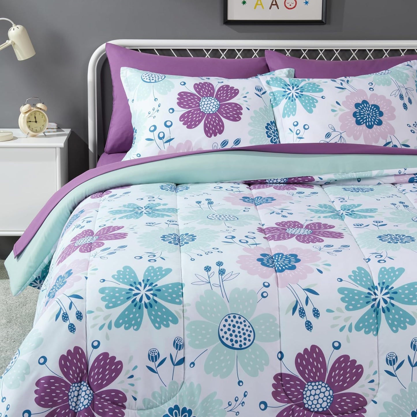 Comfortable Microfiber Kid's Comforter Bed-in-a-Bag Set