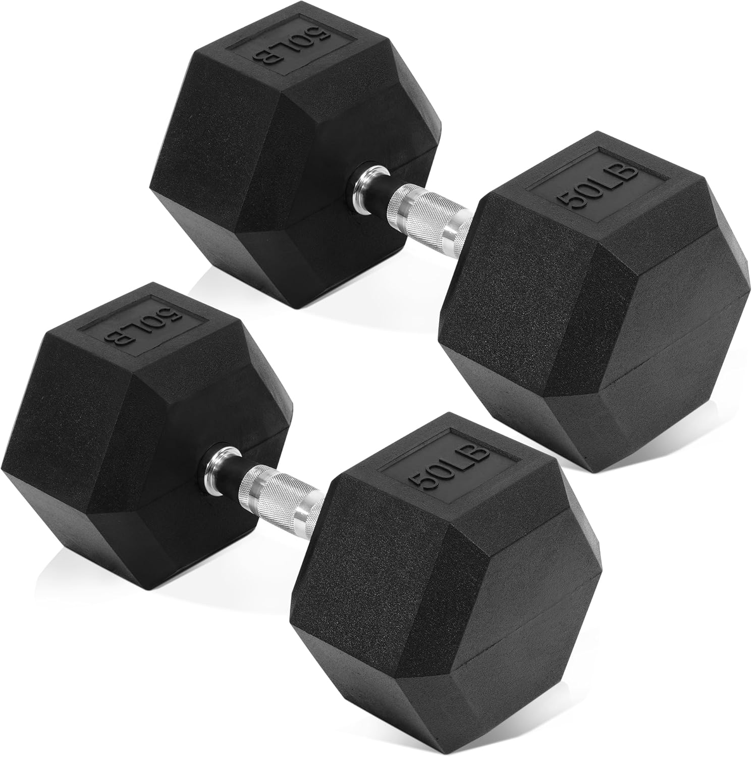 Hex Rubber Coated Dumbbells for Home Gym and Fitness Needs