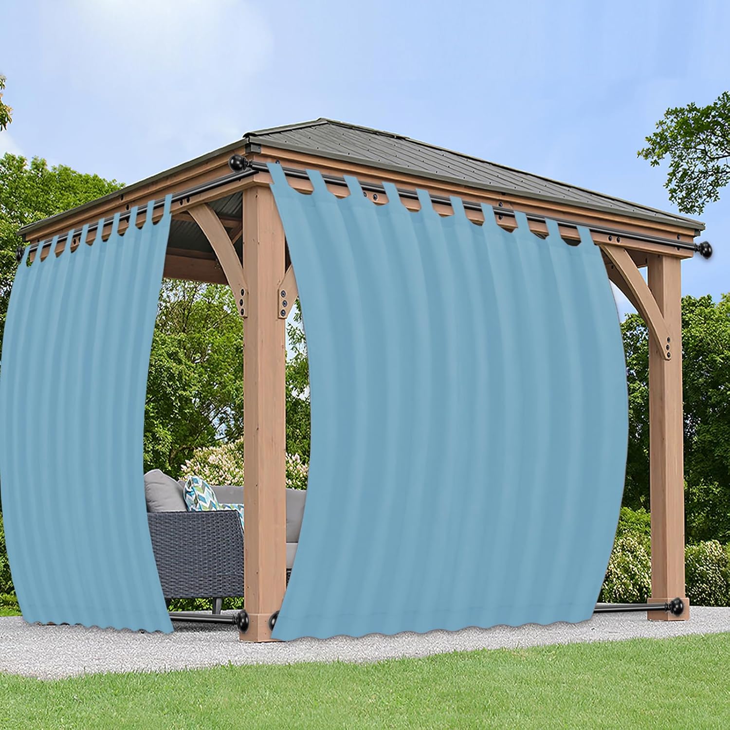 PureFit Outdoor Curtains for Privacy and Weather Resistance