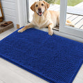 Dog Door Mat 36x24 Royal Blue - Soft Chenille Mud Mat for Paws