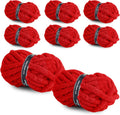 Jumbo Chunky Chenille Yarn 8-Pack - Soft Bulky Yarn for Blankets