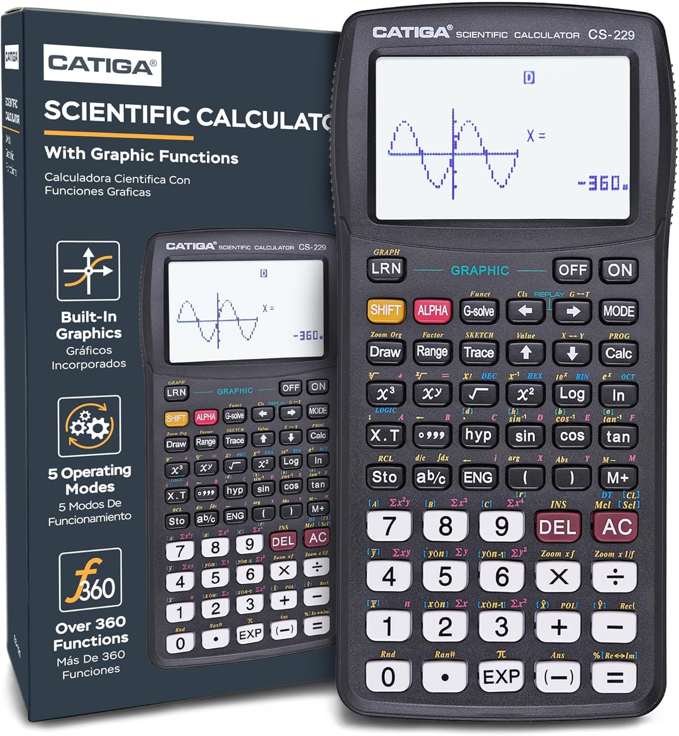 CATIGA CS229 Calculator: Graphics, Multiple Modes for All