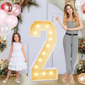 4ft Marquee Number 2 Light Up Sign - Standout Party Decor