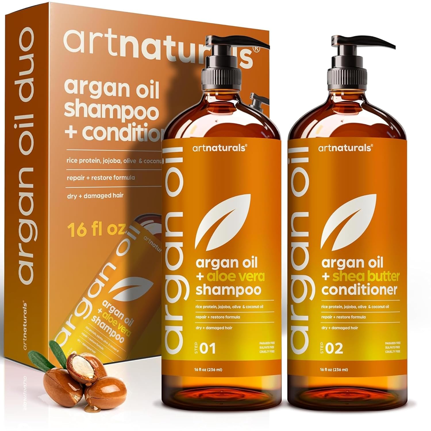 Hydrating Argan Oil Set - Repair & Defy Frizz! Artnaturals