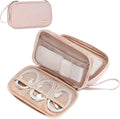 NISHEL Pink Travel Cord Organizer - Double Layered Tech Bag