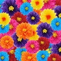 Mexican Paper Flowers 90 Pcs Tissue Pom Poms - Colorful Fiesta Decor