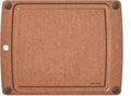 All-in-One 14.5in x 11.25in Cutting Board in Nutmeg - Dual-Sided