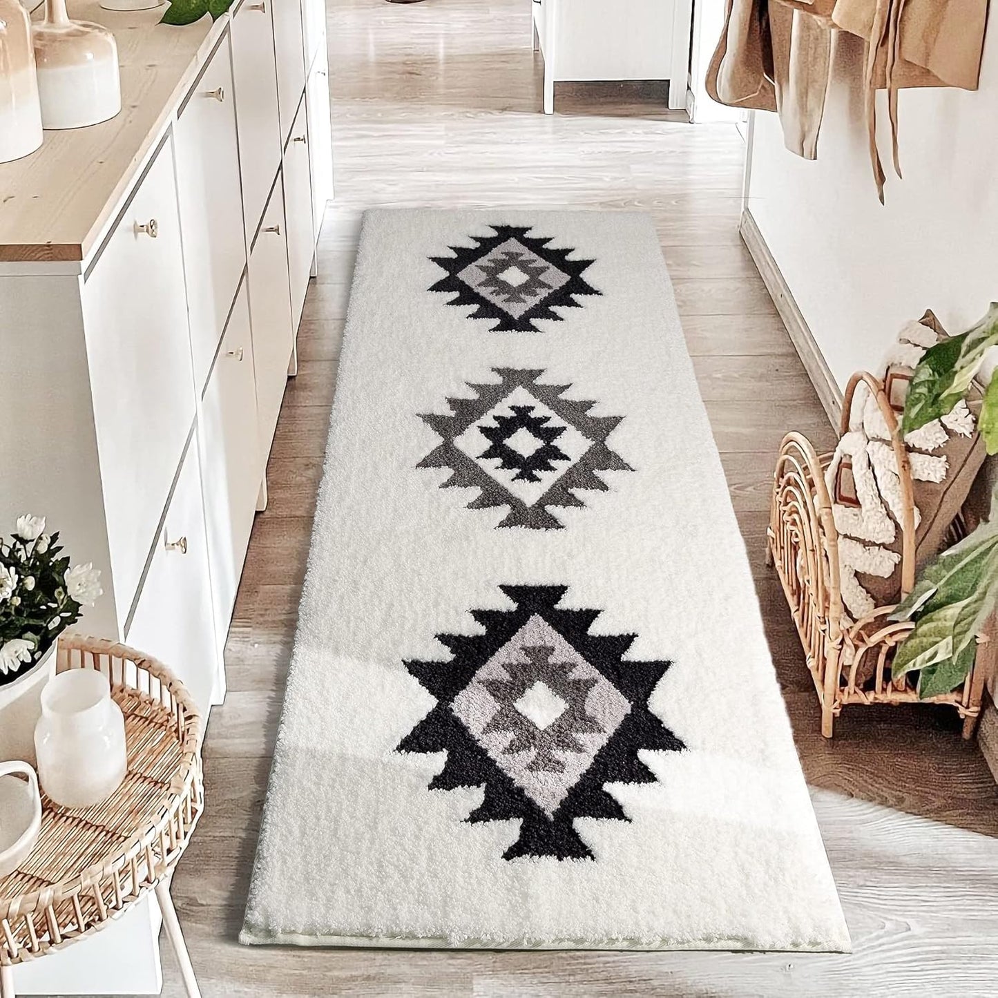 DEXDE Runner Bath Rug 24x60 Inches - Non-Slip Quick Dry