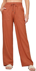 Women Linen Pants Wide Leg 29/31/33 in - Comfortable Cotton Linen Fit