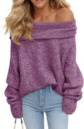 Trendy Off-The-Shoulder Sweater for Women - Perfect for Fall Fashion