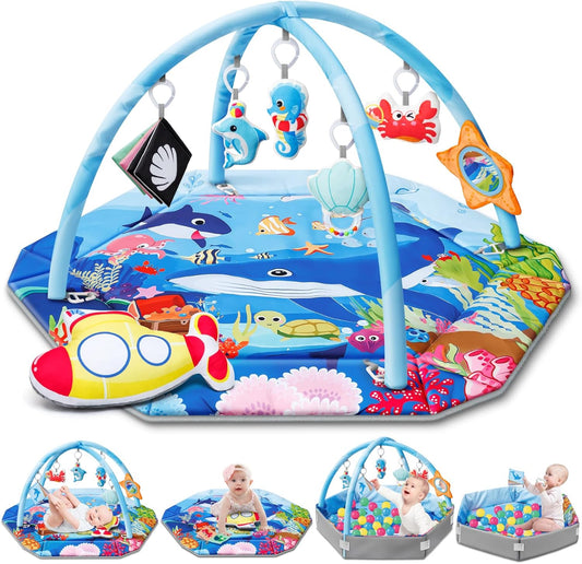 Jyusmile Ocean Theme Baby Gym Play Mat
