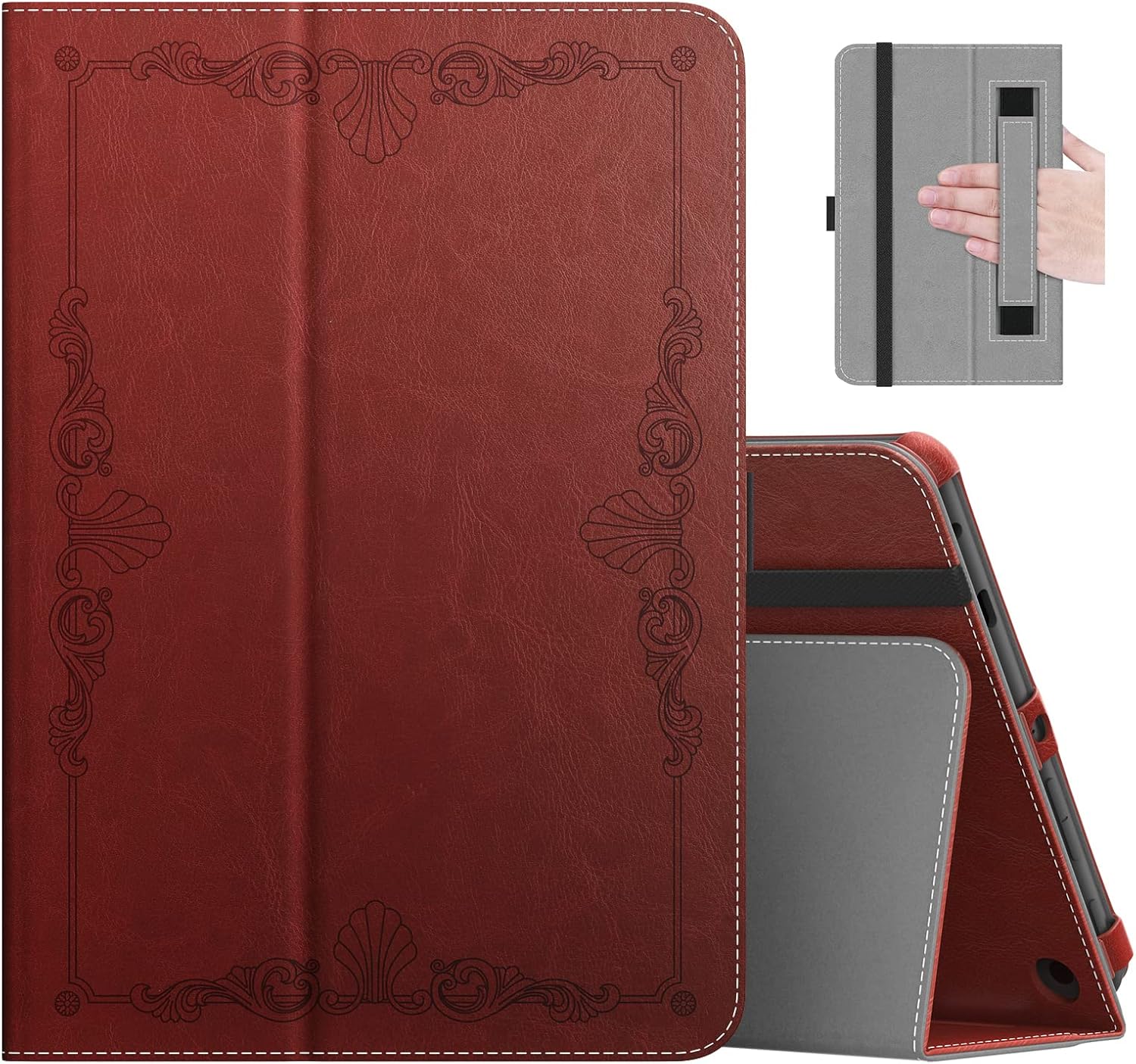 MoKo Case for Kindle Fire HD 8 & 8 Plus Tablets - Vintage Style