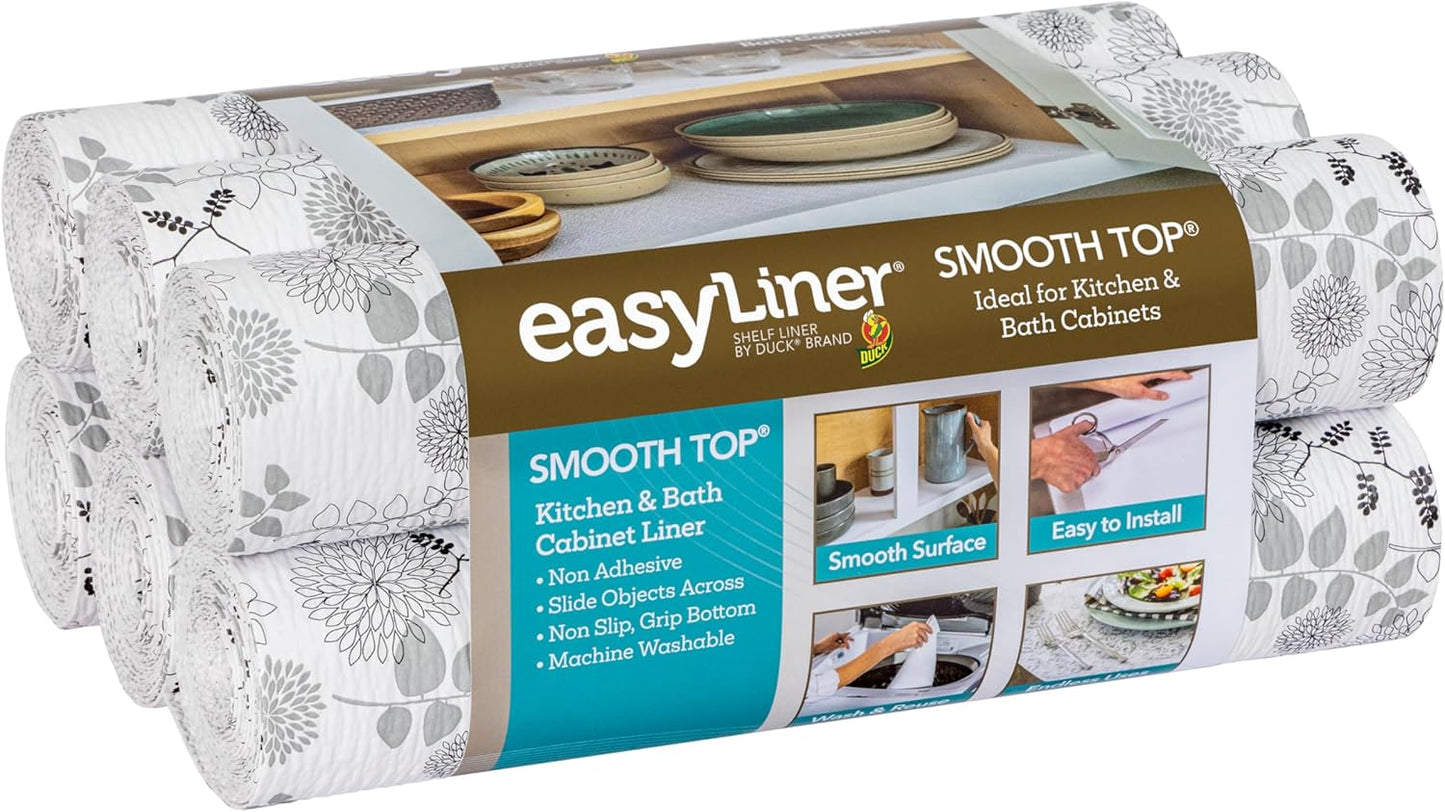 Duck Brand Smooth Top EasyLiner for Cabinets & Drawers - Black