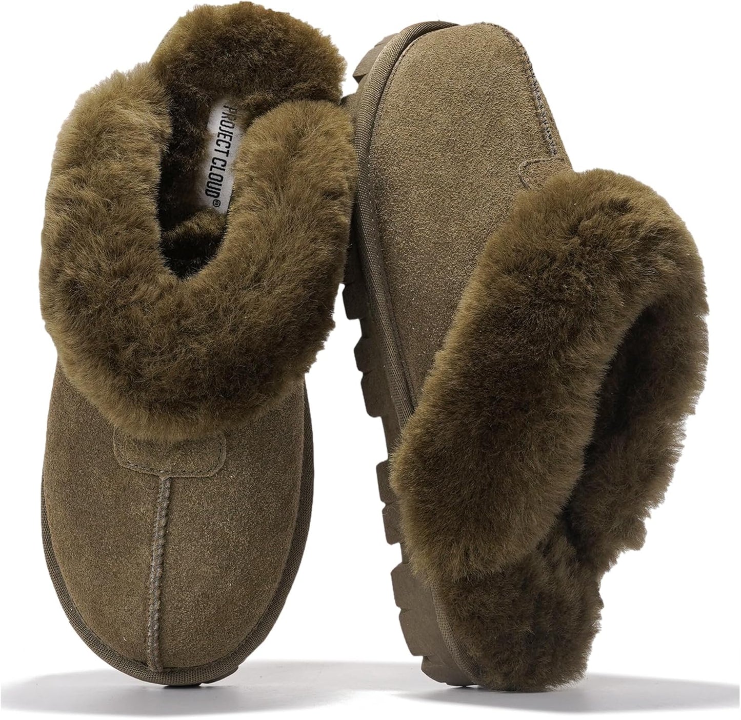 Project Cloud Genuine Leather & Shearling Slippers for Women