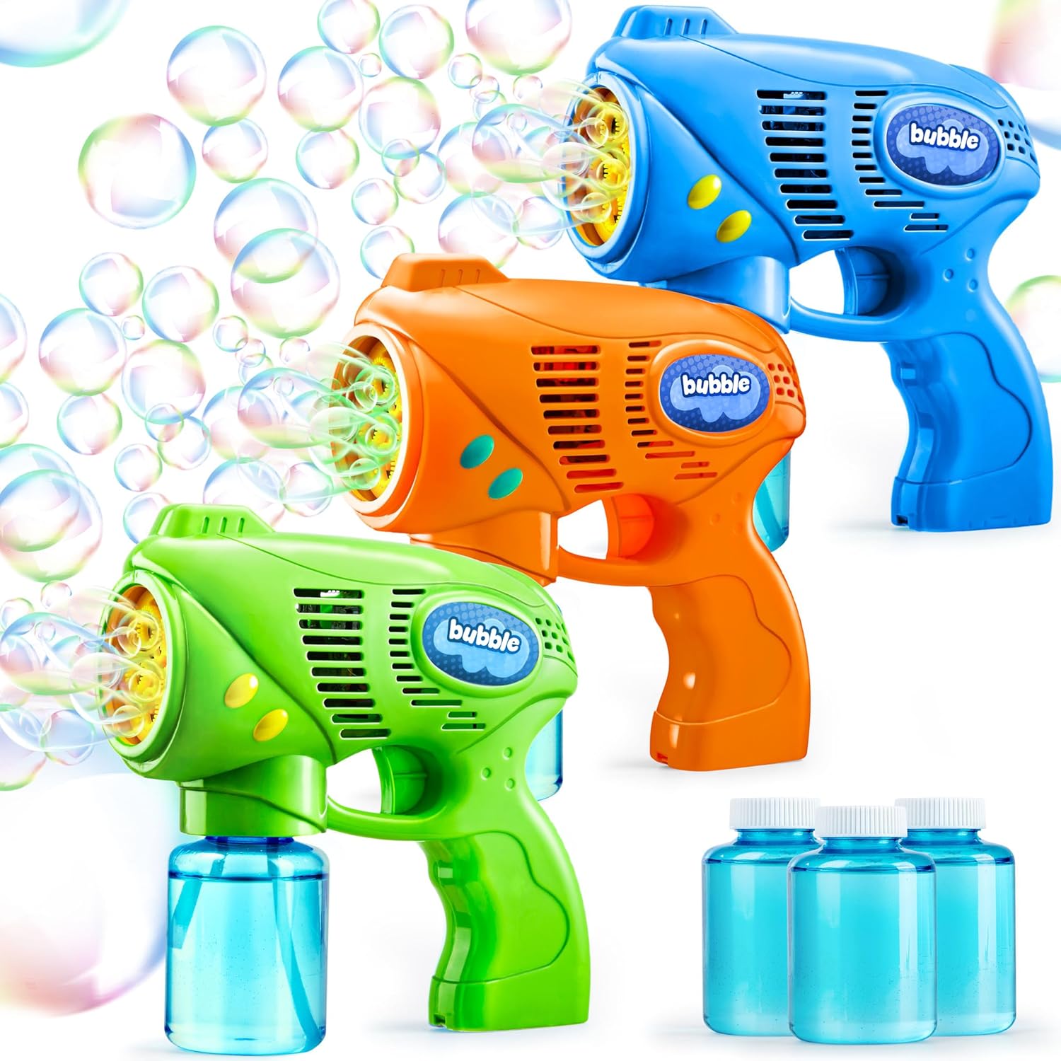 JOYIN 3 Bubble Guns Kit for Kids - Perfect Summer Fun Toy