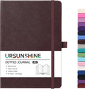 Dotted Grid Notebook - Lay-Flat Hard Cover Journal with Pocket