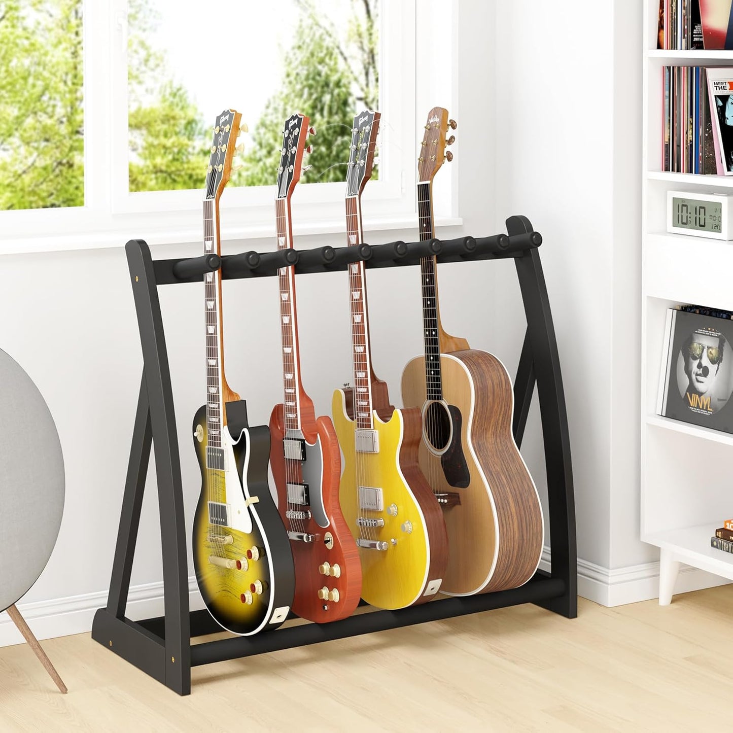 Adjustable Multi Guitar Stand Rack for 1-9 Guitars - Black