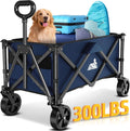 Collapsible Wagon Cart Foldable with 300lbs Load-Bearing - Compact