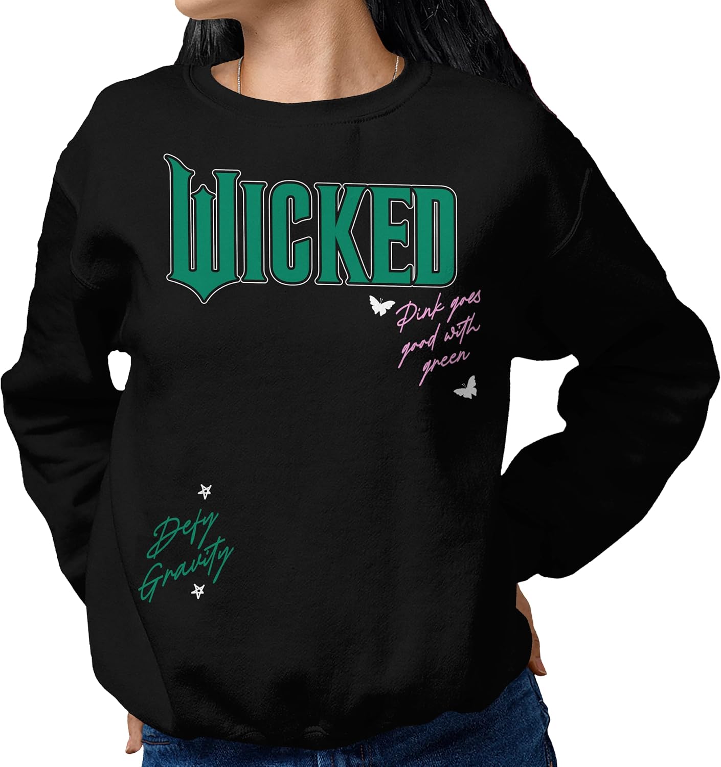 Wicked Defy Gravity Pink Crewneck - Kids & Adults