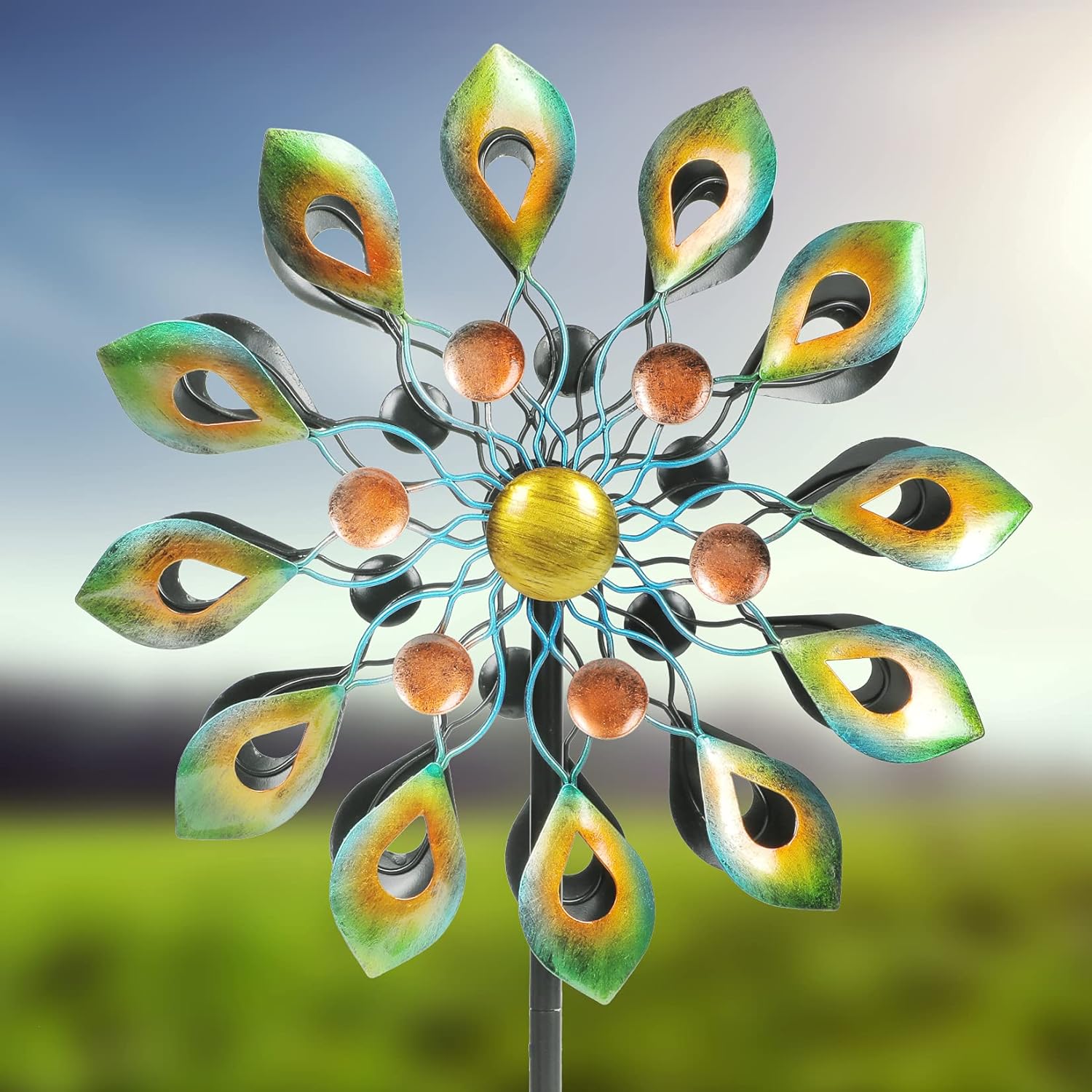 63 Inch Kinetic Wind Spinners for Stunning Garden Decor