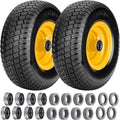 11x4.00-5 Flat Free Lawn Mower Tires - Solid Front Tires (2 Pack)