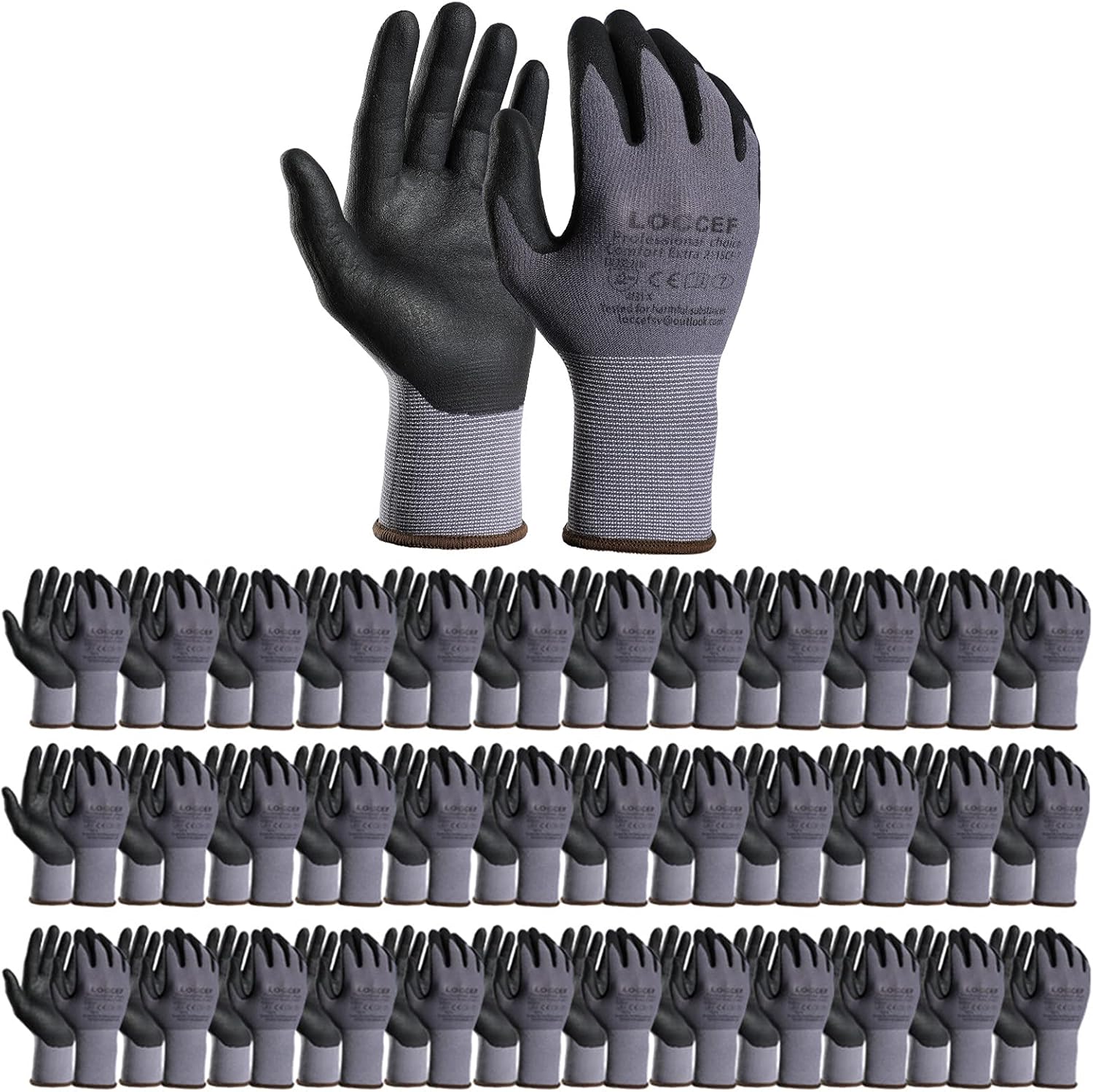 Safety Work Gloves MicroFoam Nitrile Coated for Home Improvement