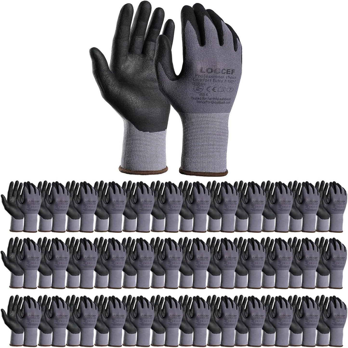 Safety Work Gloves MicroFoam Nitrile Coated for Home Improvement
