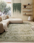 Machine Washable Living Room Rug 5x7 - Soft Low Pile, Stain Resistant