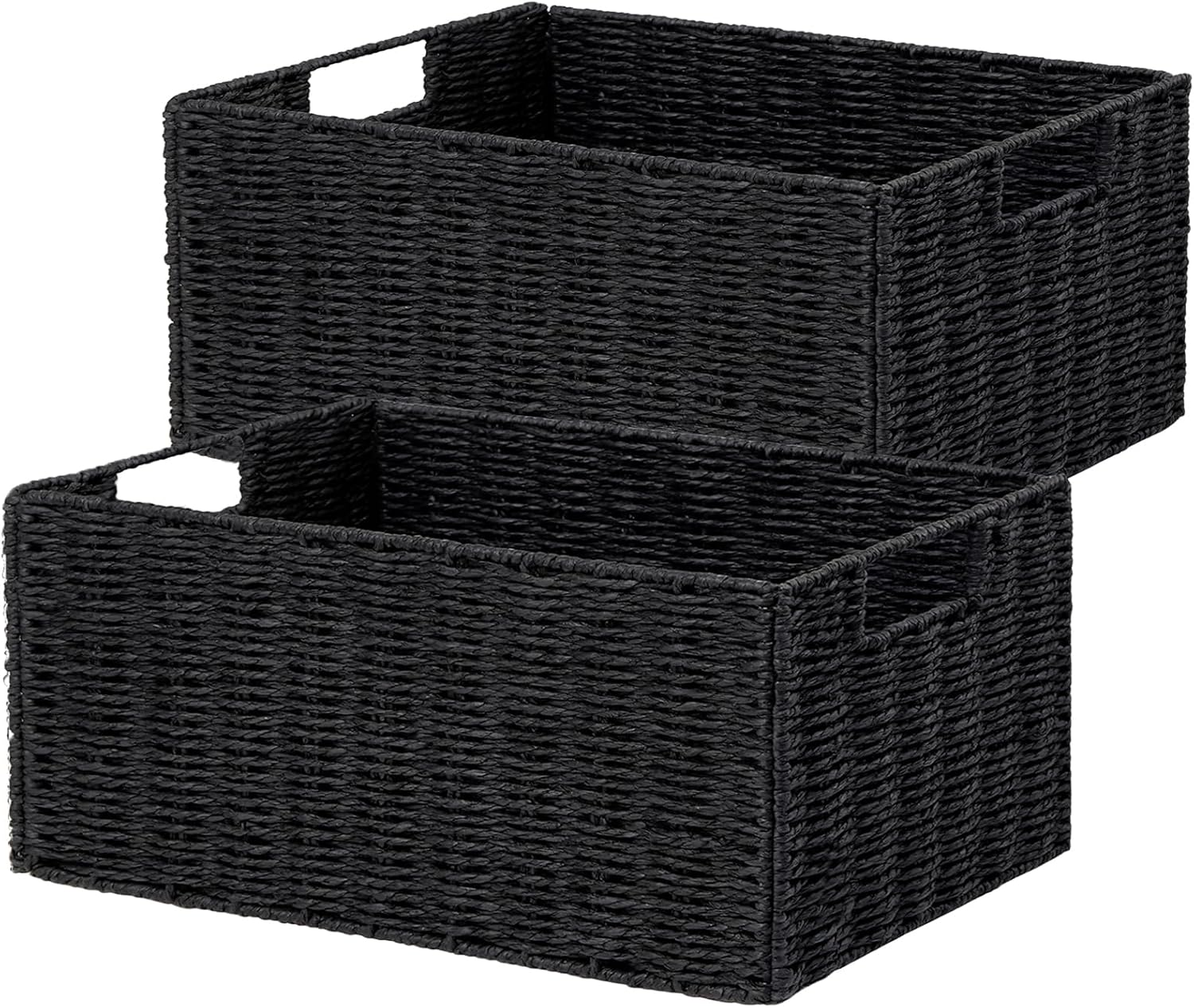 Vagusicc Wicker Storage Basket Set of 2 for Organizing Needs