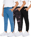 Boys Cotton Fleece Jogger Sweatpants 3-Pack - Everyday Comfort