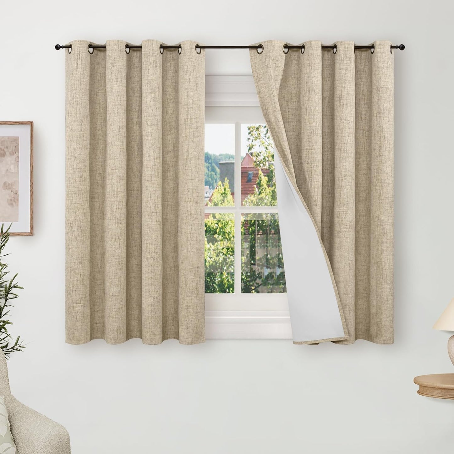 Blackout Curtains 54 Inch Length for Bedroom - Total Light Blocking