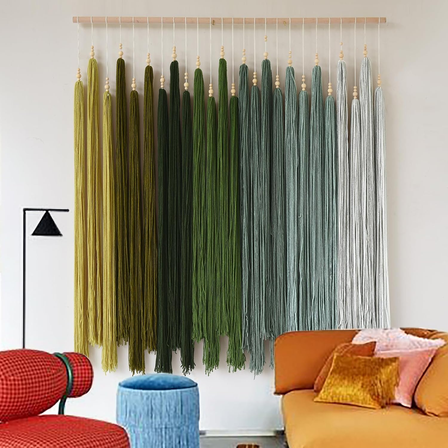 IOWER Macrame Wall Hanging Large Yarn Fiber Art for Chic Decor