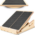 2-in-1 Professional Wooden Balance Board & Slant Board - Adjustable