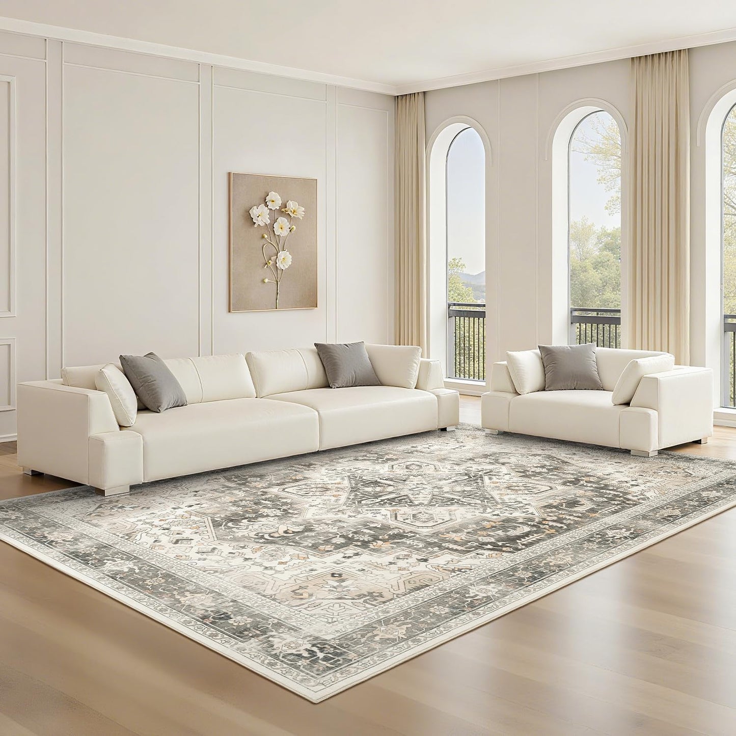 Rugflix 5x7 Area Rugs for Living Room - Vintage Soft Carpet