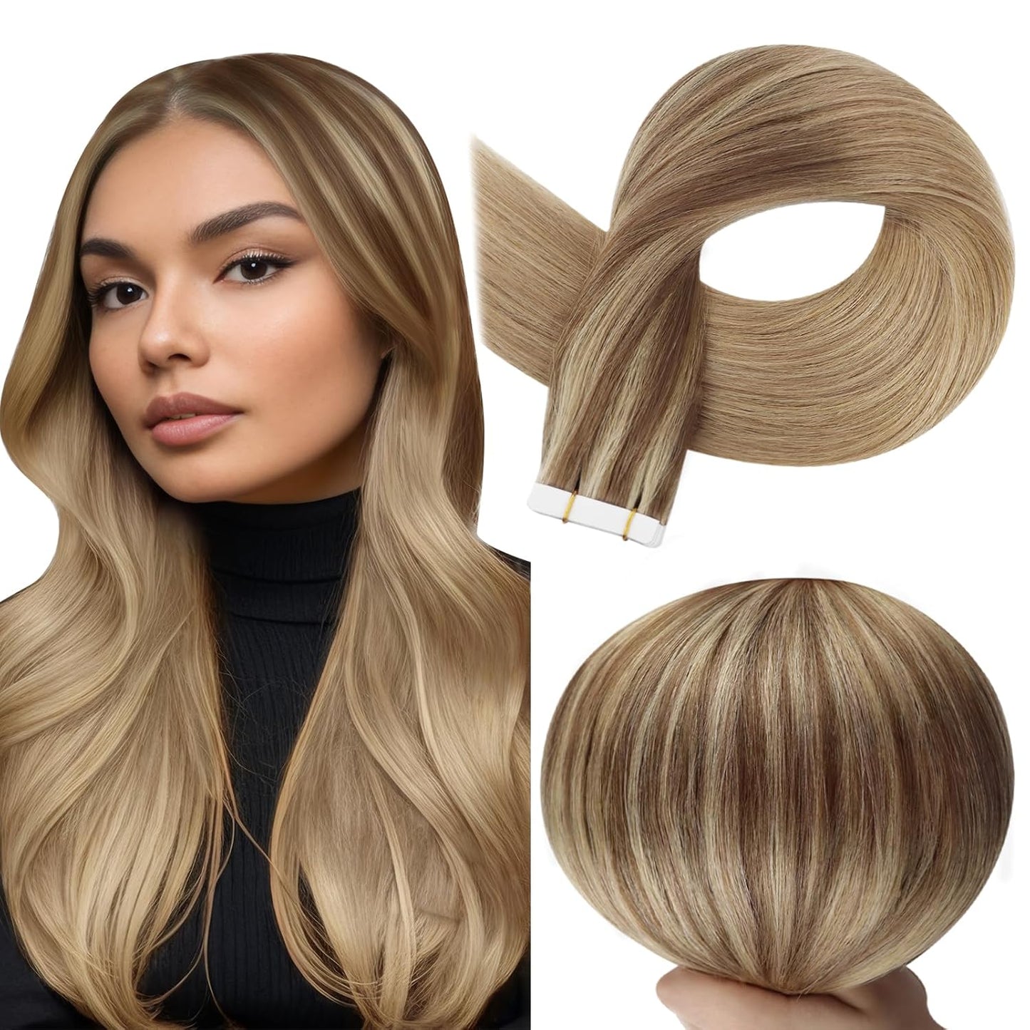 Full Shine Tape In Hair Extensions for Length and Volume
