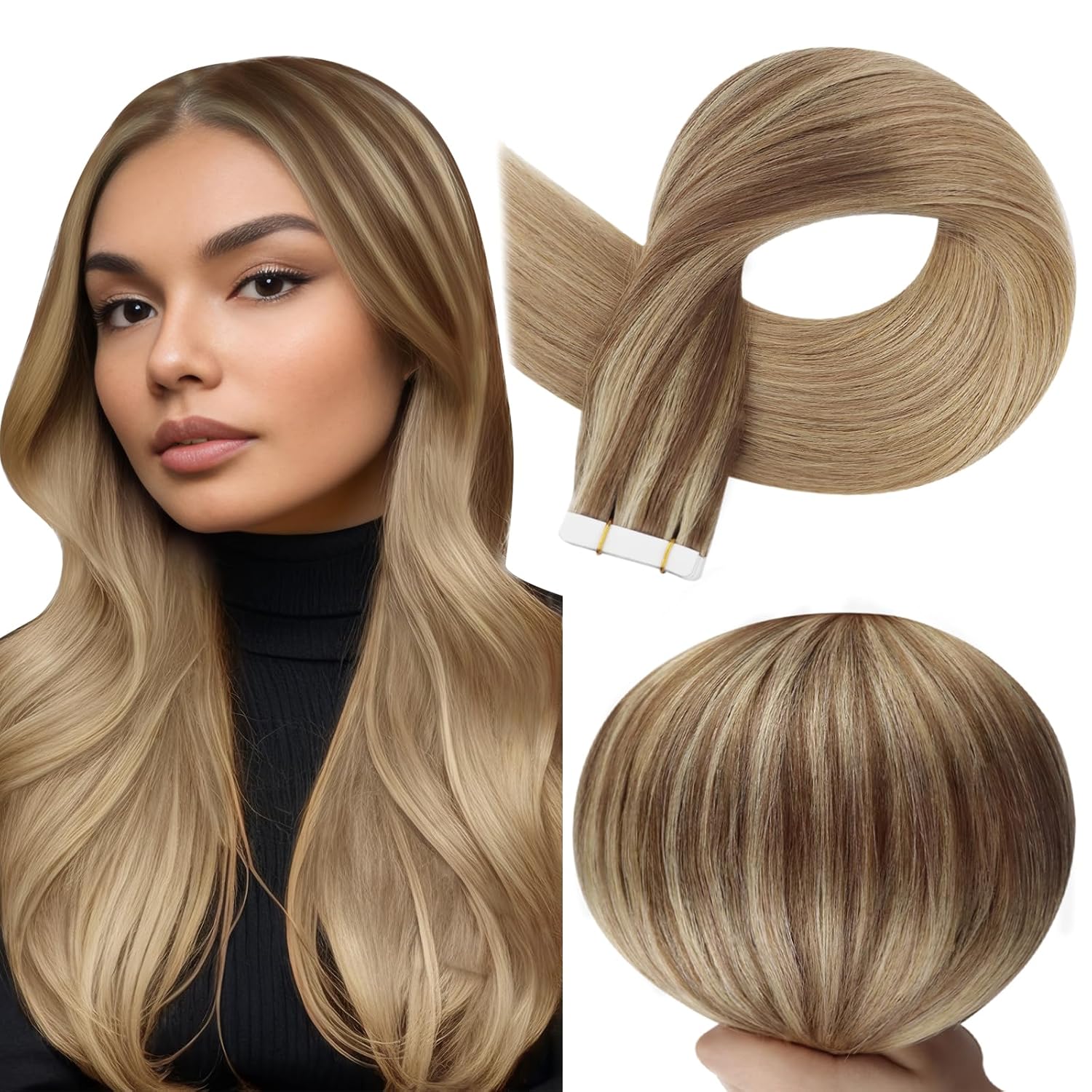 Full Shine Tape In Hair Extensions for Length and Volume