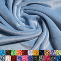 58/60ft Aqua Minky Fabric by the Yard - Soft Light Blue Luxury