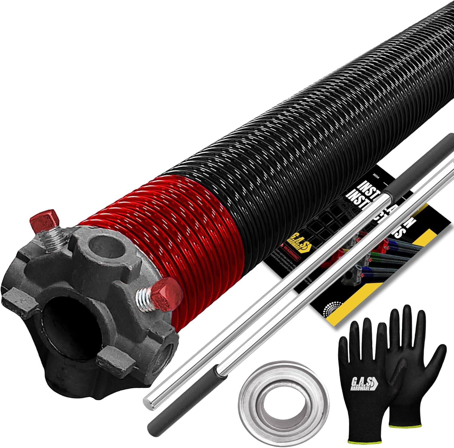 Garage Door Torsion Spring 225x2x25 with Steel Bearing and Tools