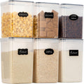 Large Airtight Food Storage Containers 6-Pack - Pantry Organization