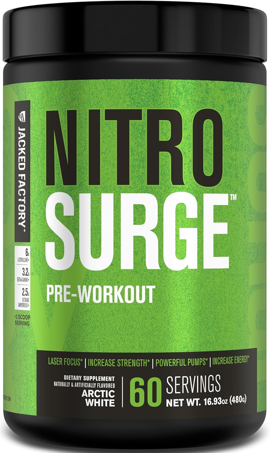 NITROSURGE Pre Workout Supplement for Energy and Strength Gains