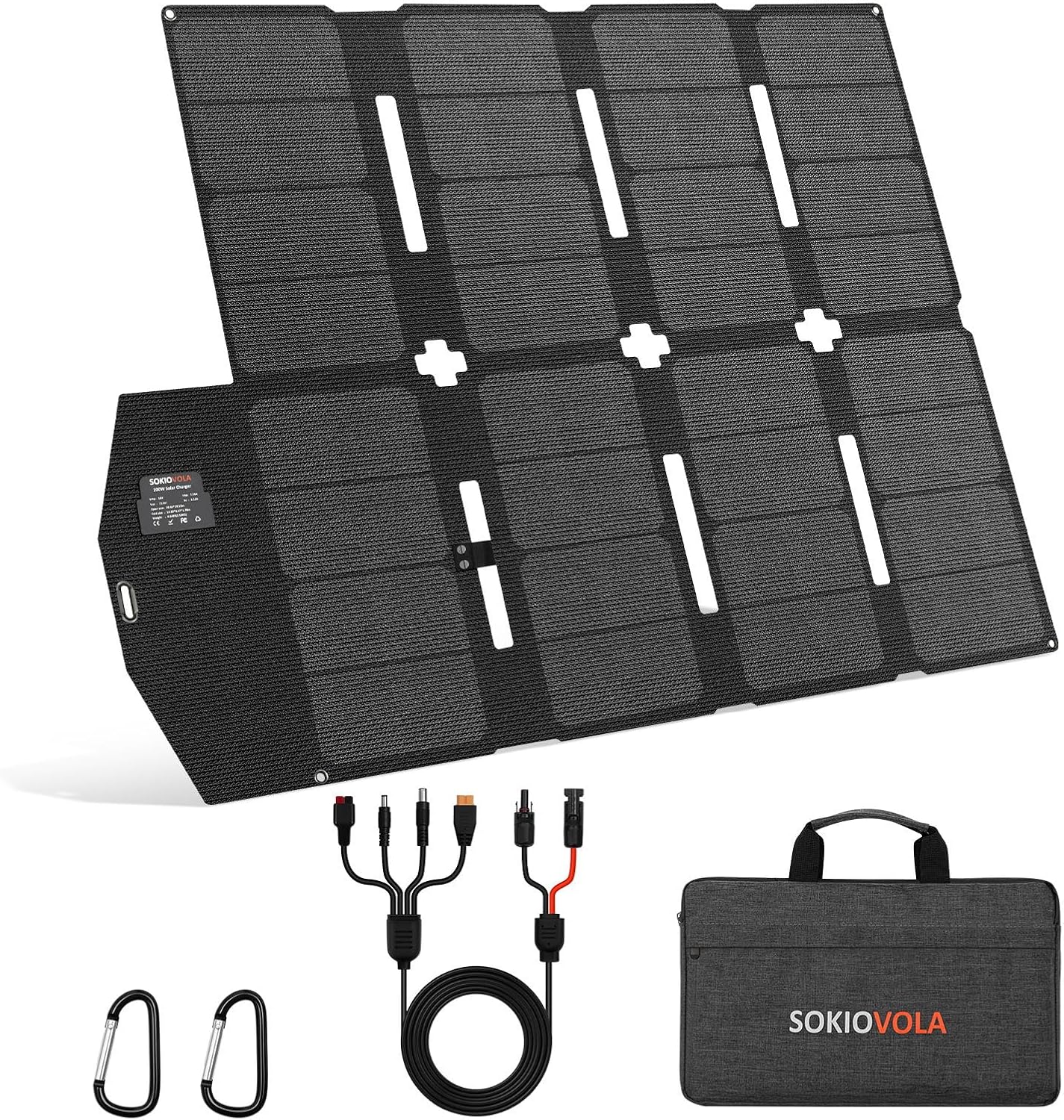 SOKIOVOLA 100W Portable Solar Panel: Efficient Power On-The-Go