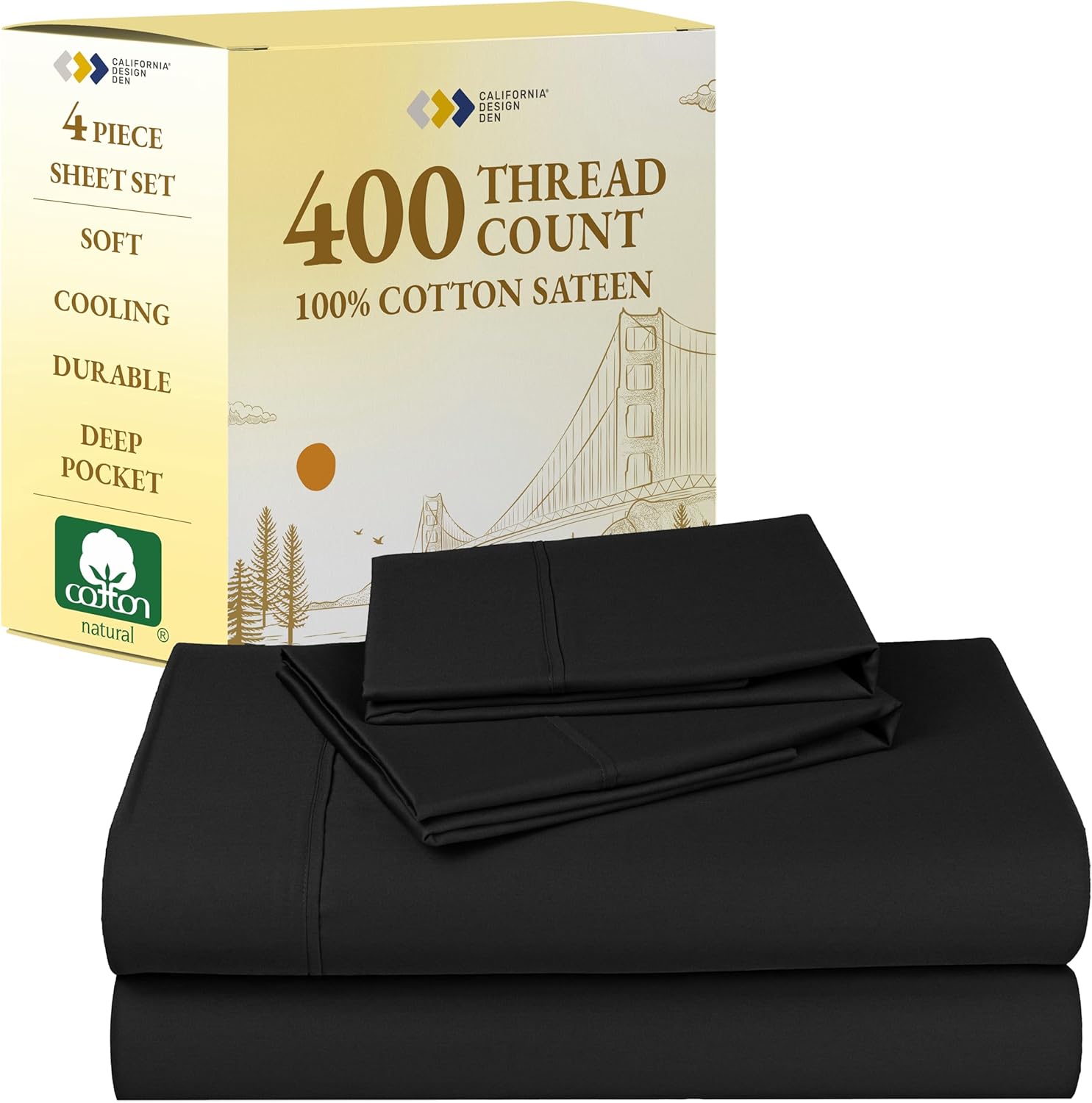 California Design Den 100% Cotton Queen Sheet Set for Comfort