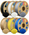 OVERTURE Matte PLA 1.75mm 6-Pack Filament - Low Warping, Frosted