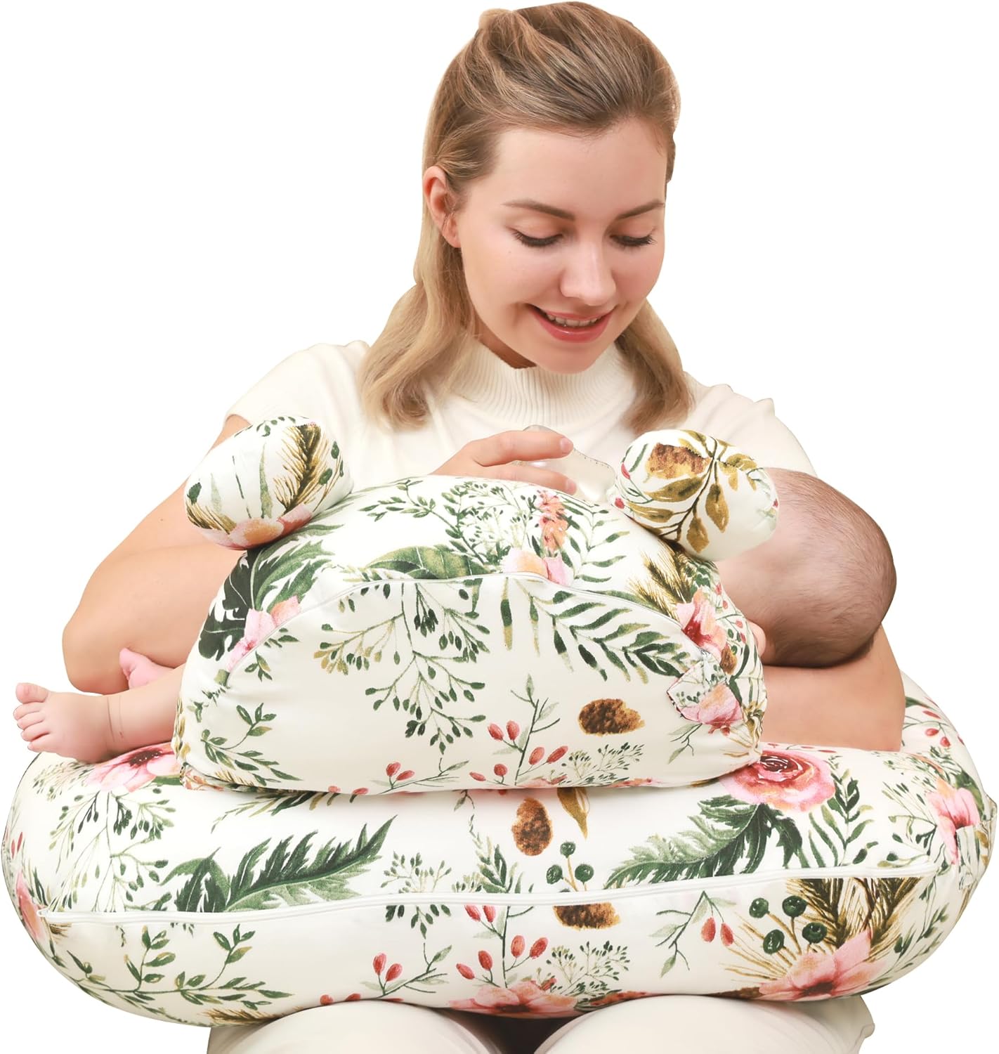 Nursing Pillow for Breastfeeding with Adjustable Waist Strap