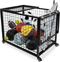 Basketball Organizer with Lockable Lid for Sports Equipment