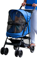 Pet Gear No-Zip Happy Trails Pet Stroller for Cats and Dogs