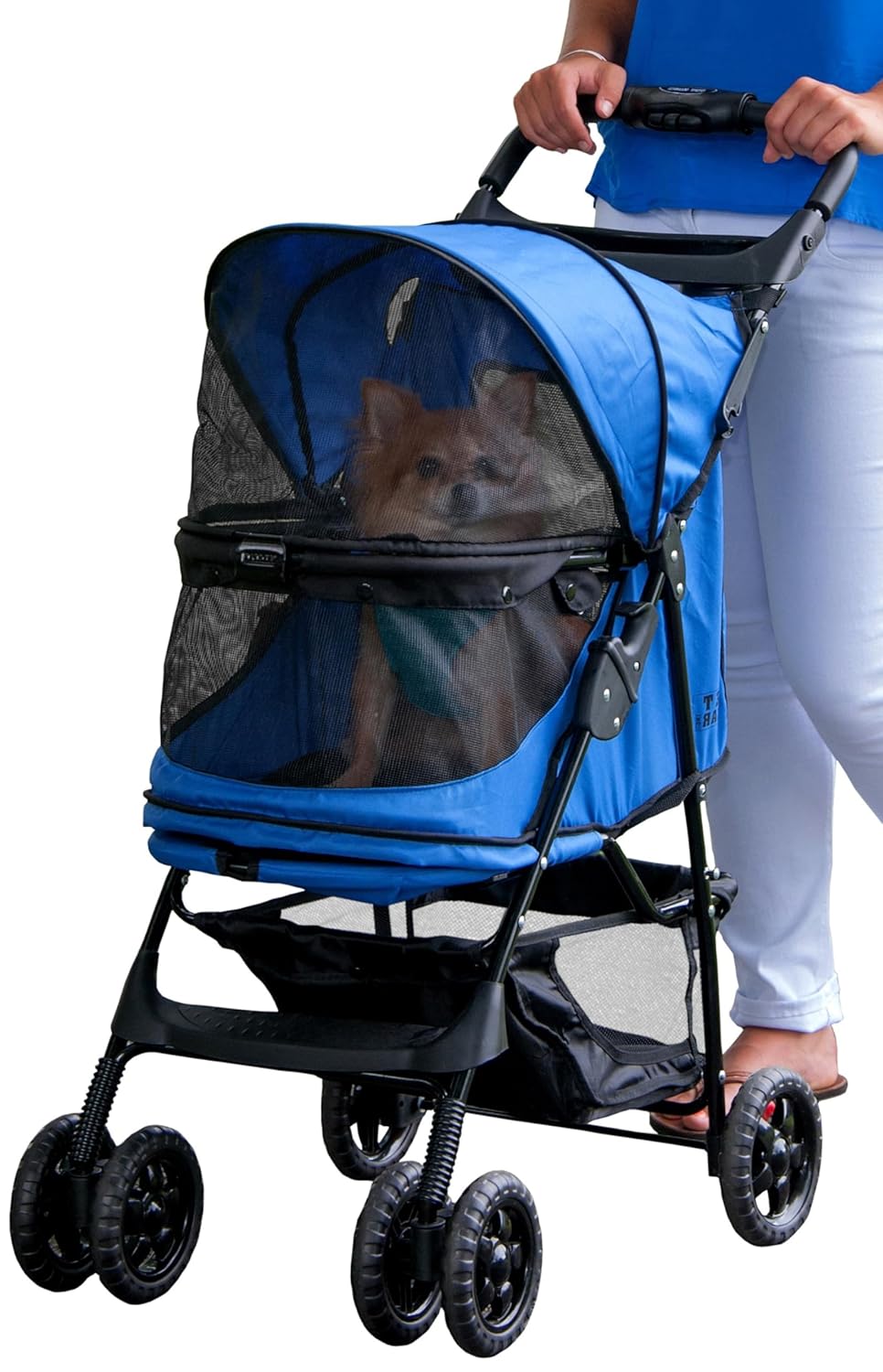 Pet Gear No-Zip Happy Trails Pet Stroller for Cats and Dogs