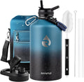 128oz Insulated Water Bottle - Triple Wall Vacuum One Gallon Jug