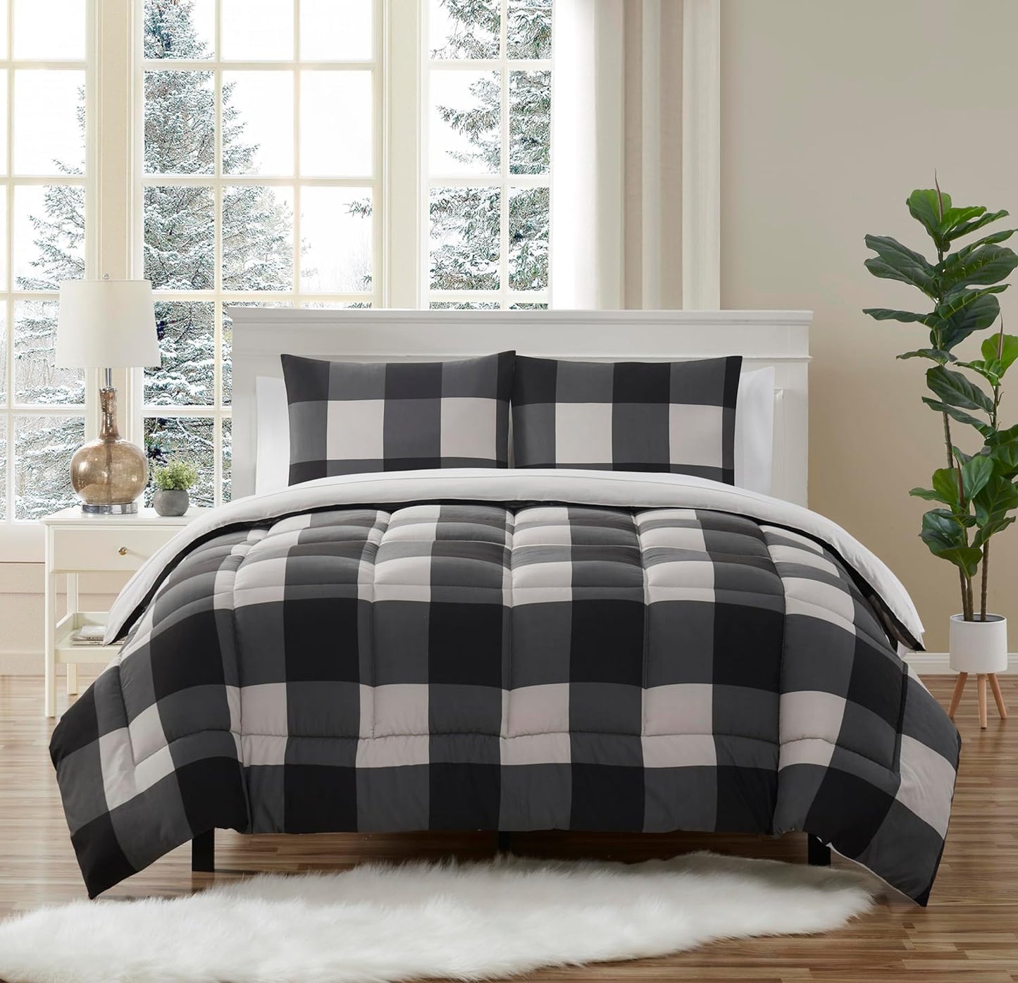 7 Piece Comforter Set Bag Soft Down Alternative Blanket & Sheets