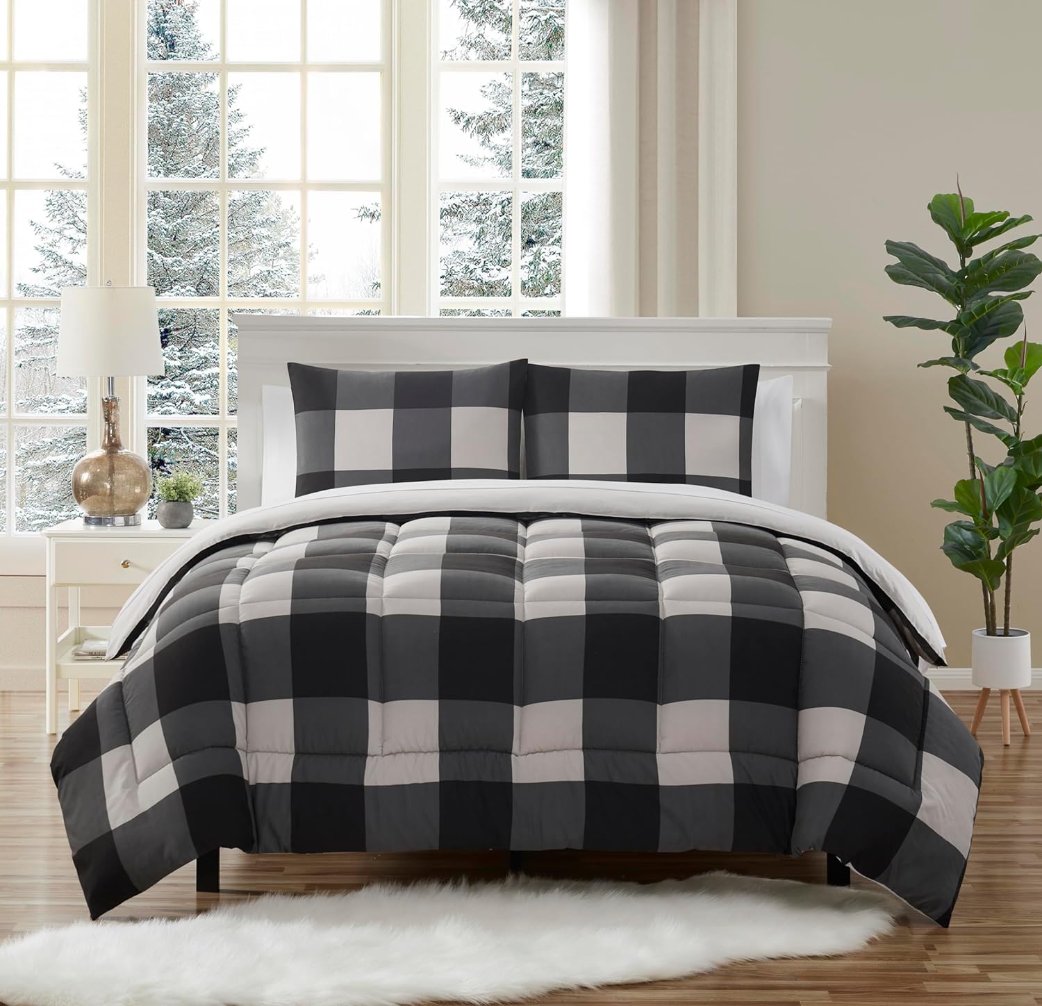7 Piece Comforter Set Bag Soft Down Alternative Blanket & Sheets